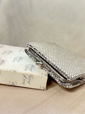 Vintage Whiting And Davis Chain Mail Coin Purse Never Used, Original Box